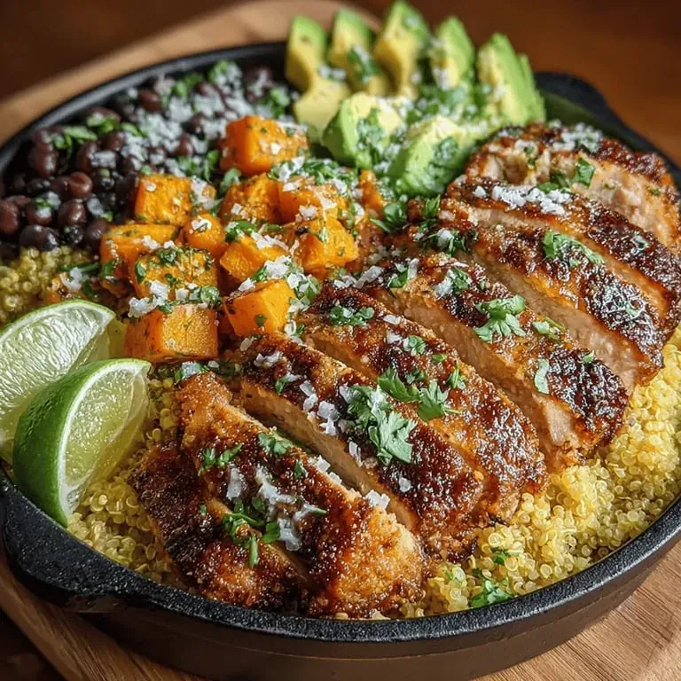 Roasted Chicken & Sweet Potato Quinoa Bowl