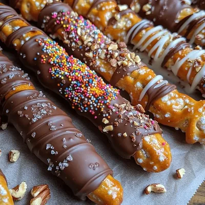 Deliciously Easy Chocolate-Drenched Pretzel Rods Recipe