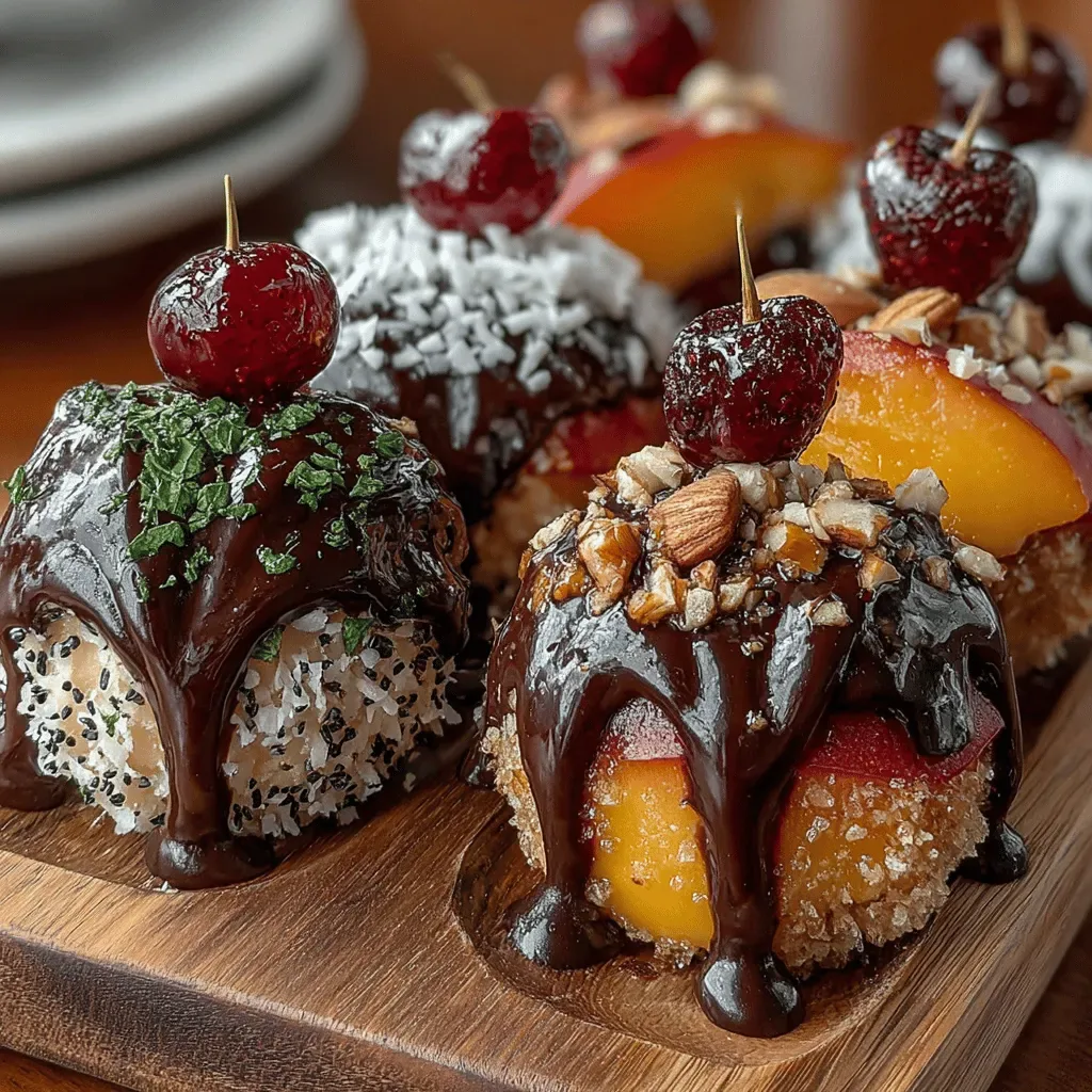 Frozen Chocolate Dipped Peach Bites Recipe