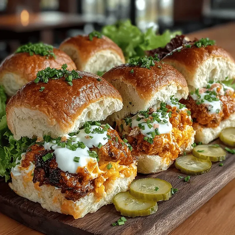Buffalo Bliss Chicken & Ranch Biscuit Sliders