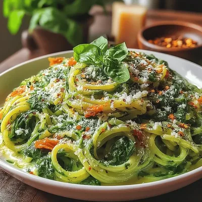 Spinach & Sun-Dried Tomato Dream Pasta