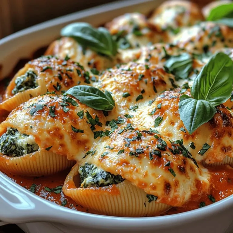 Creamy Spinach Cheese Shells: A Culinary Delight