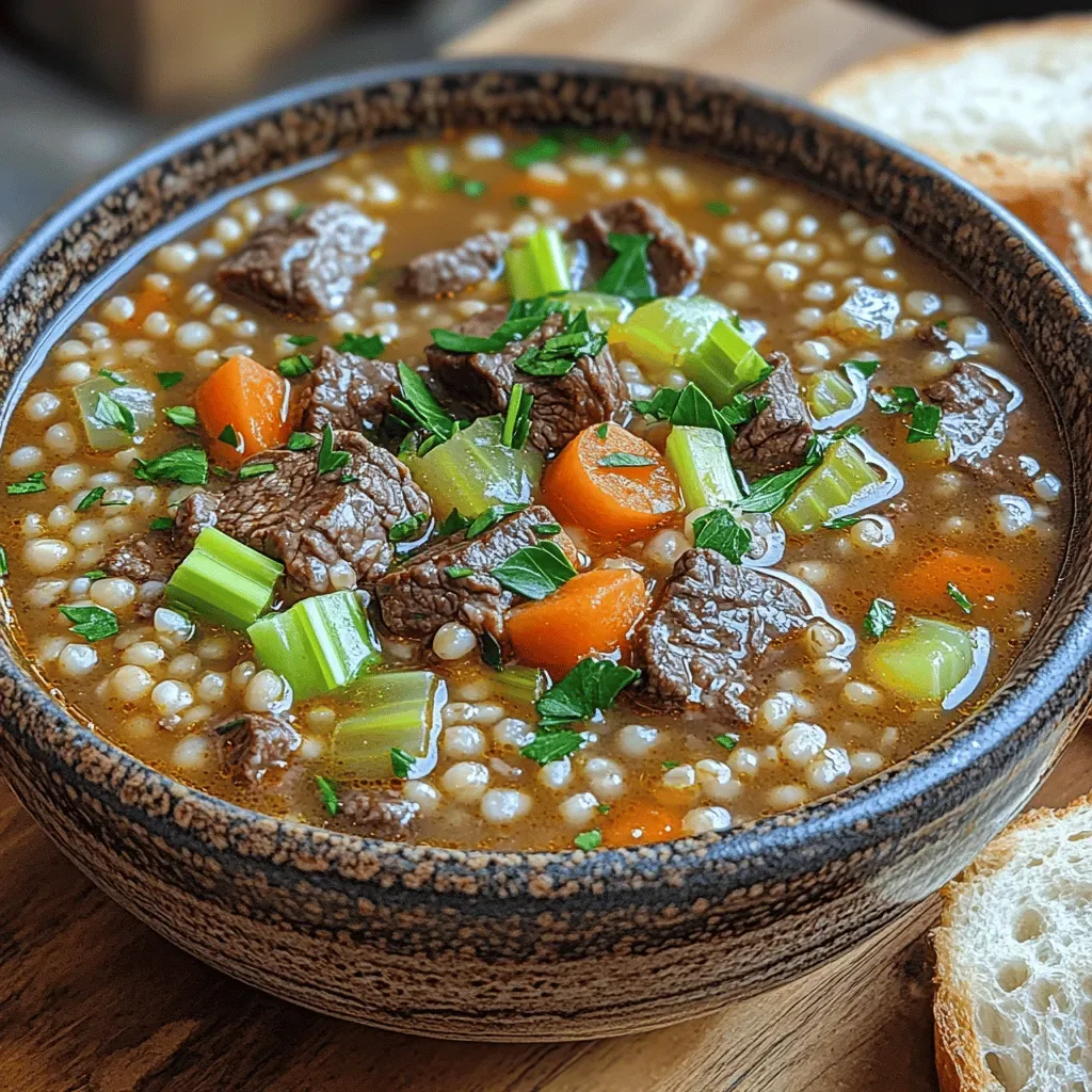 Cozy Beef Barley Bliss: A Heartwarming Delight