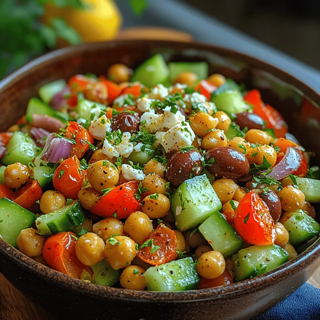 Crunchy Chickpea Greek Salad: A Flavorful Delight