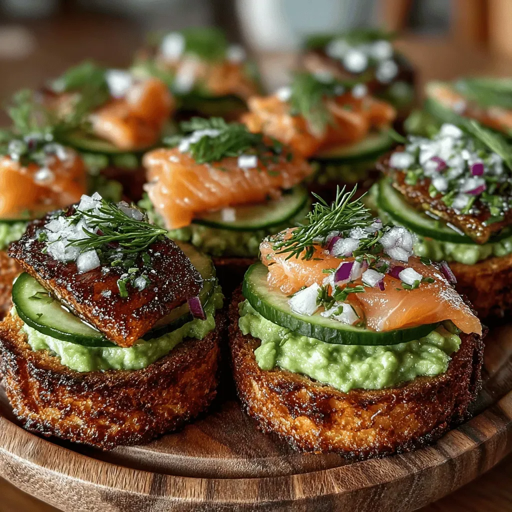 Mini Salmon Avocado Toast Circles: A Deliciously Healthy Recipe