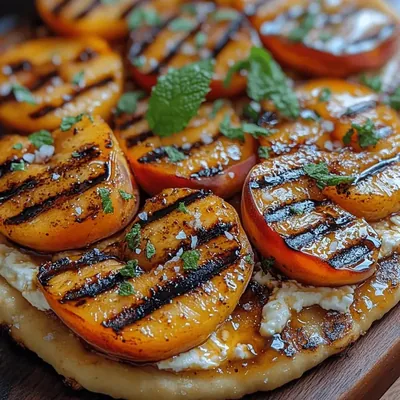 Peach Ricotta Grilled Flatbread Recipe
