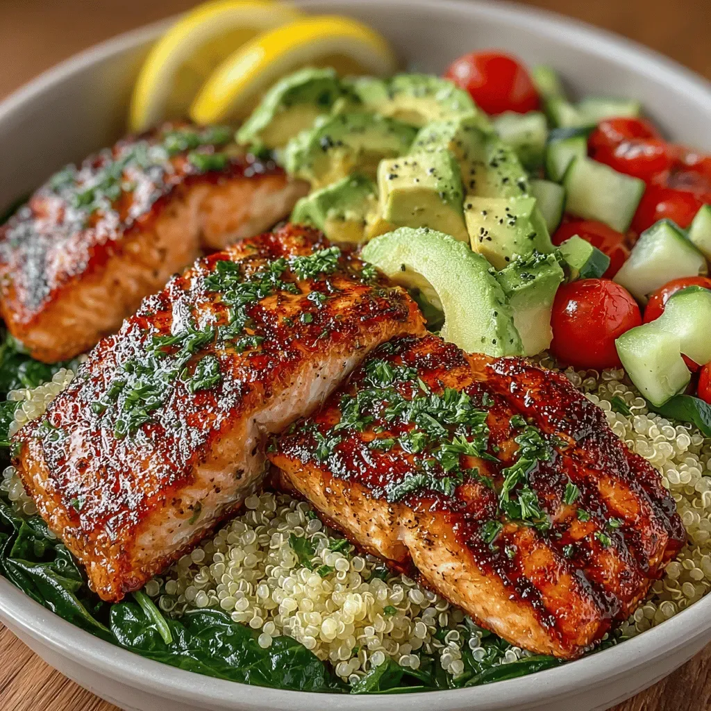Grilled Lemon Garlic Salmon Bowls: A Delicious and Nutritious Recipe