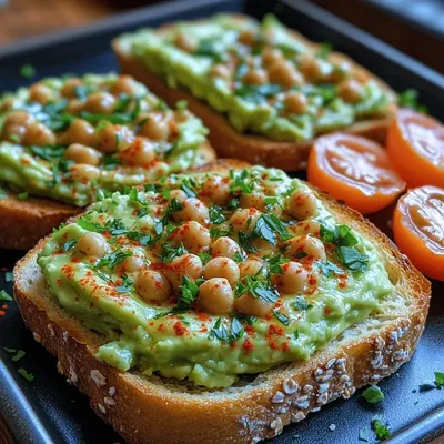 Chickpea Avocado Toast Delight: A Flavorful and Nutritious Twist on a Classic