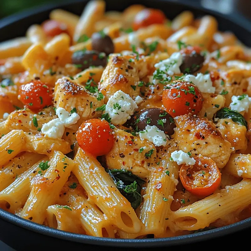 Mediterranean Bliss Chicken Pasta Bake