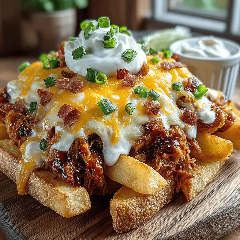Loaded BBQ Chicken Baked Fries