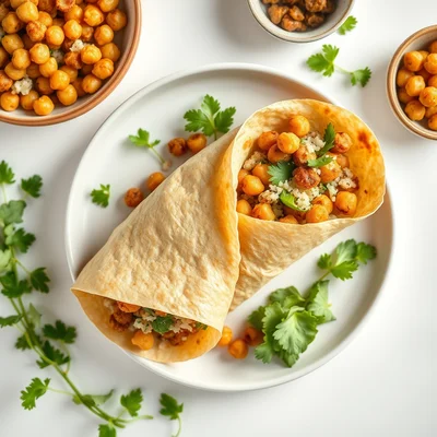 Crispy Chickpea and Quinoa Salad Wraps