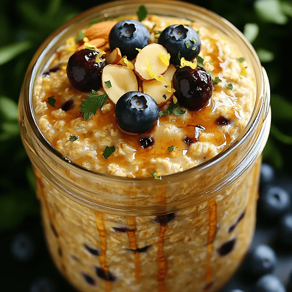 Zesty Lemon Blueberry Overnight Oats Recipe