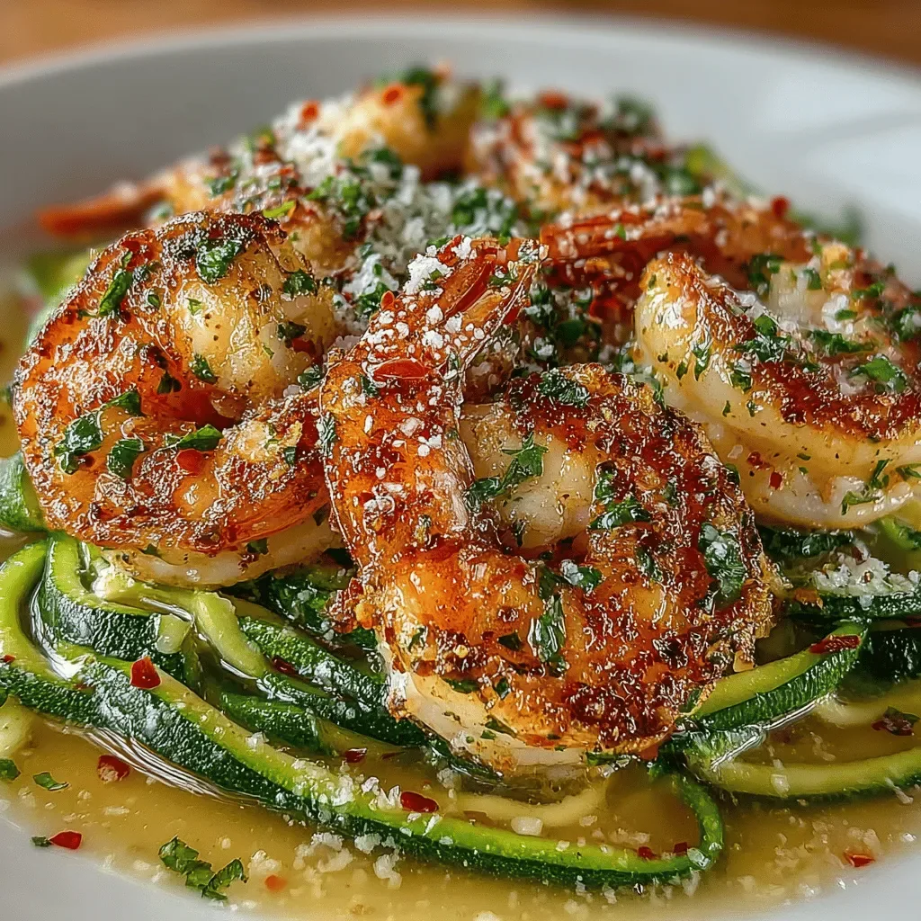 Sizzling Garlic Shrimp with Zucchini Noodles