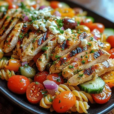 Mediterranean Bliss Greek Chicken Pasta Salad: A Refreshing and Wholesome Delight