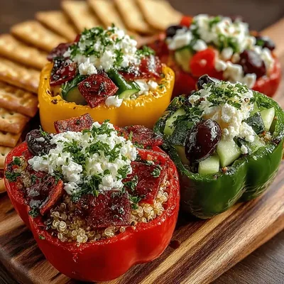 Stuffed Charcuterie Board Bell Peppers