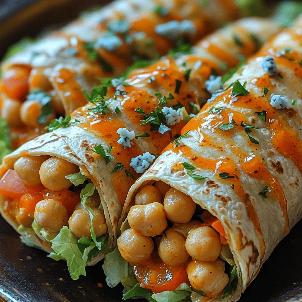 Crunchy Buffalo Chickpea Wraps Recipe