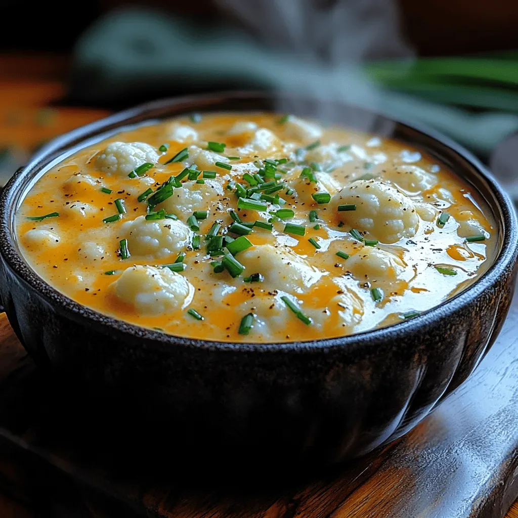 Creamy Garlic Cheddar Cauliflower Soup: A Comforting Recipe for Every Season