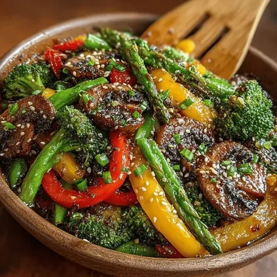 Colorful Crunch Veggie Stir-Fry with Zesty Soy-Ginger Sauce