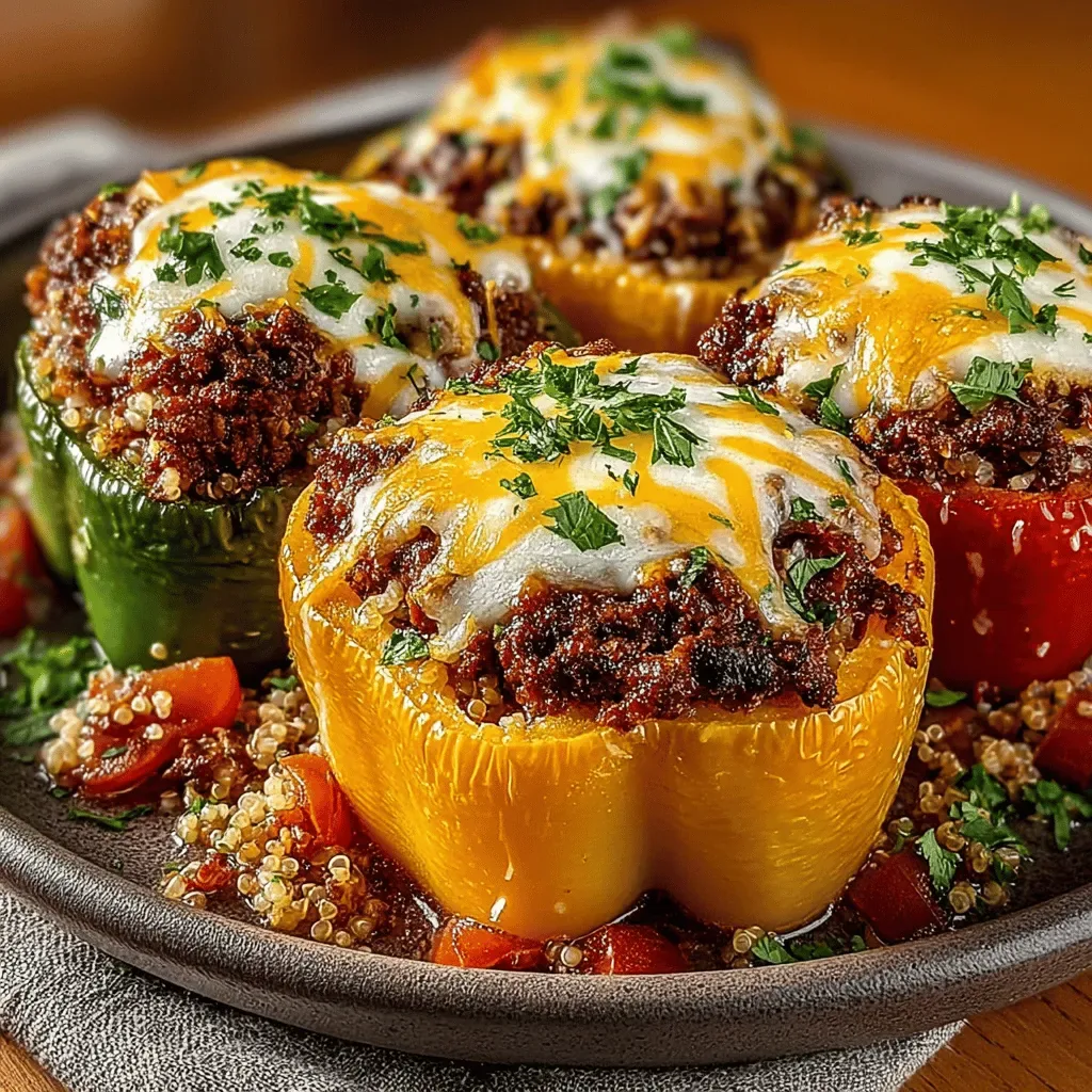 Hearty Beef and Quinoa Stuffed Peppers Recipe
