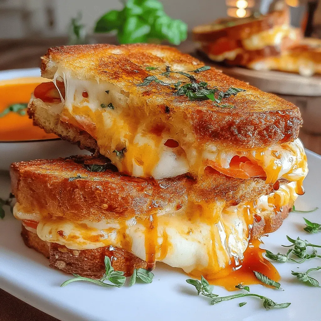 Tomato Basil Grilled Cheese Melts