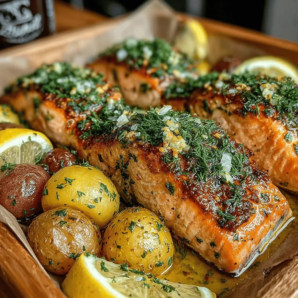Zesty Lemon Dill Roasted Salmon & Baby Potatoes