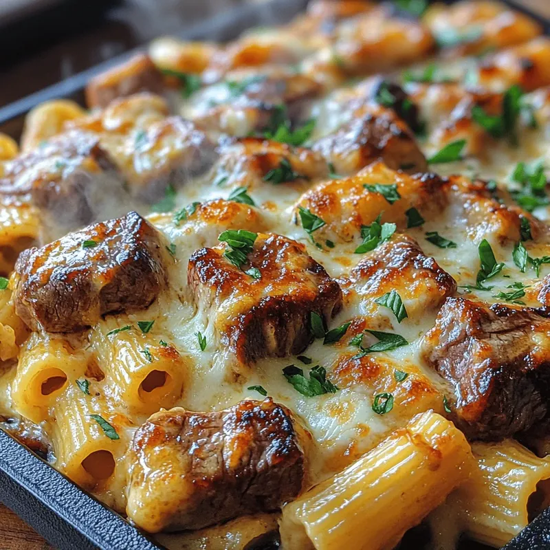Sizzling Garlic Butter Steak Tips with Cheesy Rigatoni: The Ultimate Comfort Food