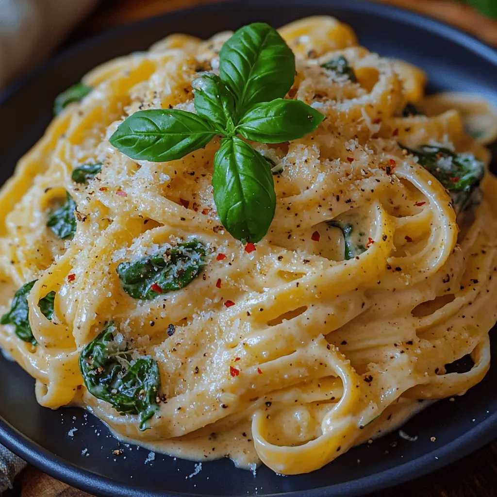 Creamy Garlic Spinach Pasta: A Culinary Delight