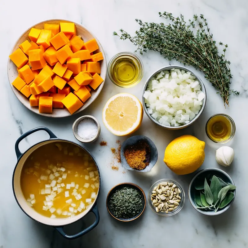 Warm Butternut Squash & Herb Soup