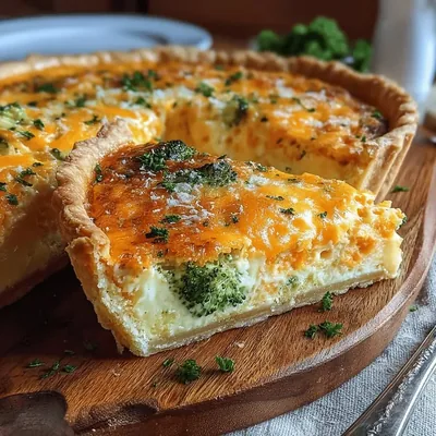 Delightful Cheddar and Broccoli Quiche