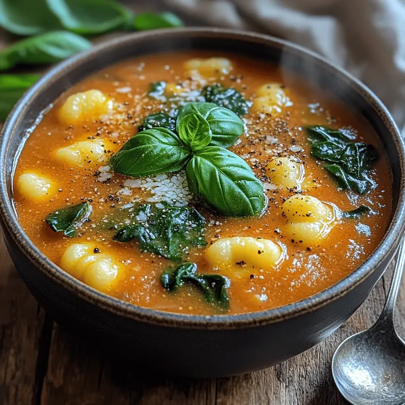Cozy Comfort: Creamy Tomato Gnocchi Soup