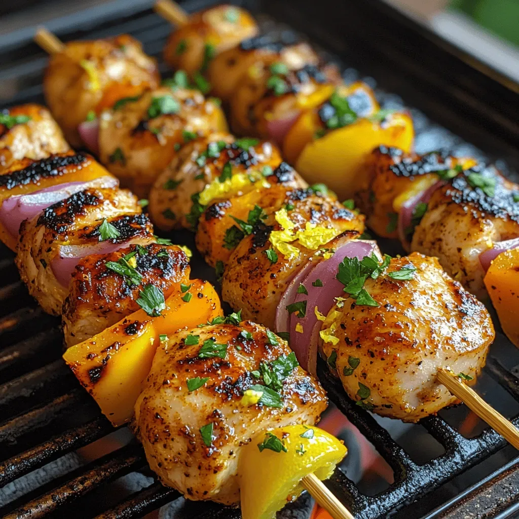 Zesty Lemon Garlic Chicken Kabobs: A Flavorful Delight for Any Occasion