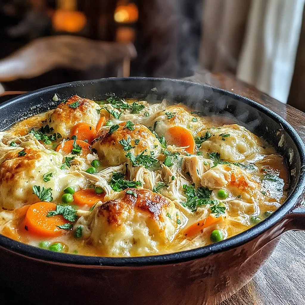 Warm and Cozy Crockpot Chicken and Dumplings