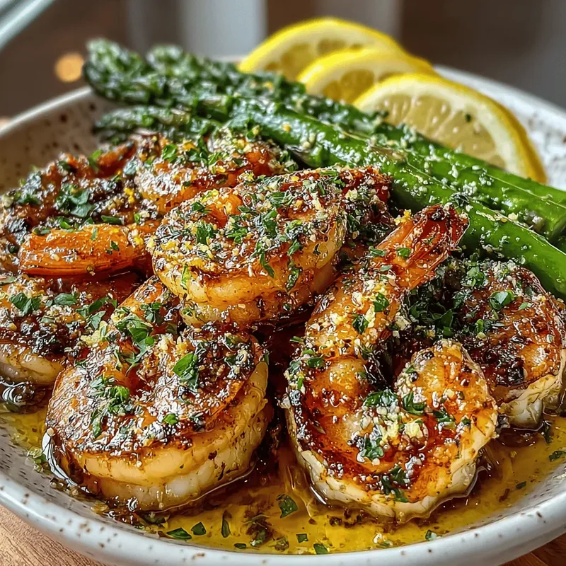 Zesty Lemon Garlic Shrimp & Asparagus Delight
