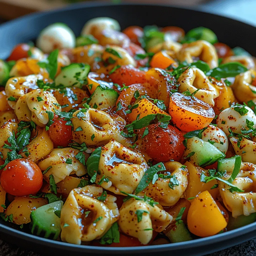 Spicy-Sweet Hot Honey Tortellini Pasta Salad