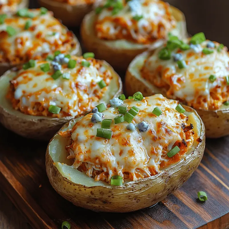 Spicy Buffalo Bliss Stuffed Potatoes: A Delectable Twist on Comfort Food
