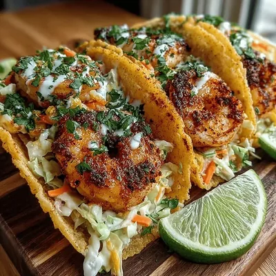 Shrimp Tacos with Blueberry Slaw