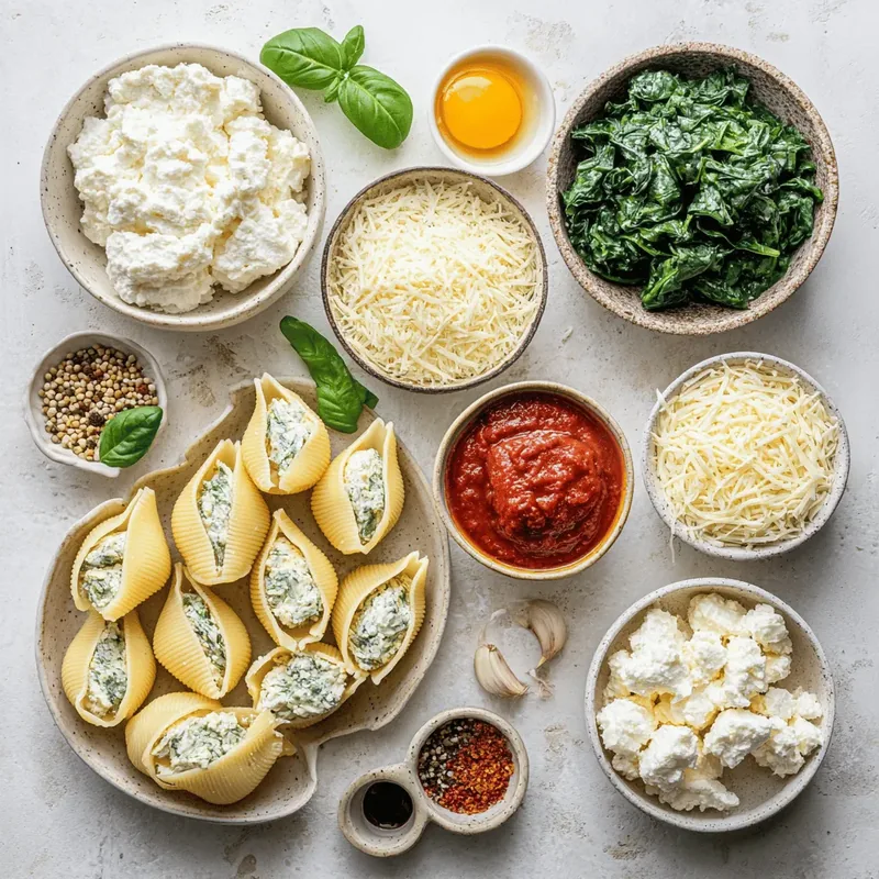 Creamy Spinach and Feta Stuffed Shells