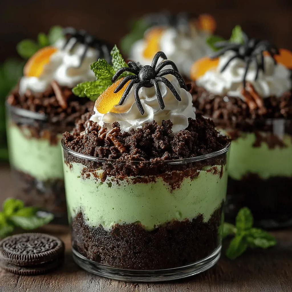 Spooky Halloween Dirt Cups Recipe