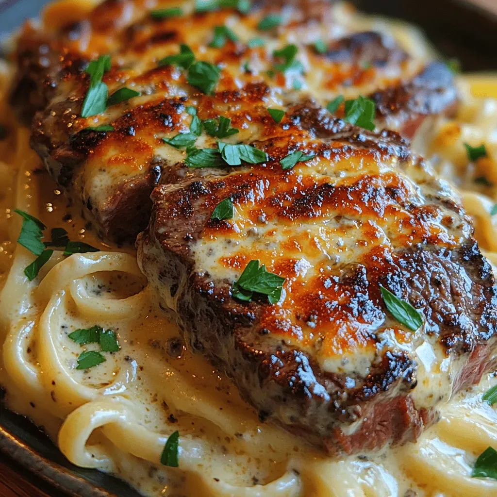 Steak Gorgonzola Alfredo Delight: A Culinary Indulgence
