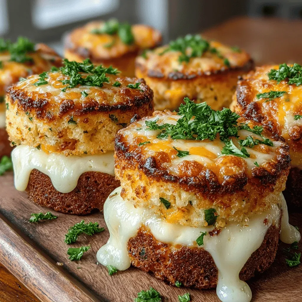 Golden Cheddar Jalapeño Muffin Melt Sliders