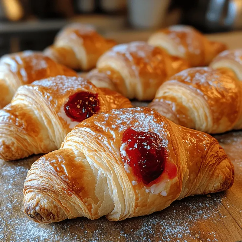 Air Fryer Cherry Cream Cheese Croissants Recipe