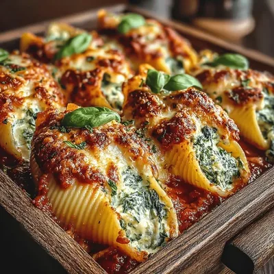 30-Minute Spinach and Cheese Stuffed Shells