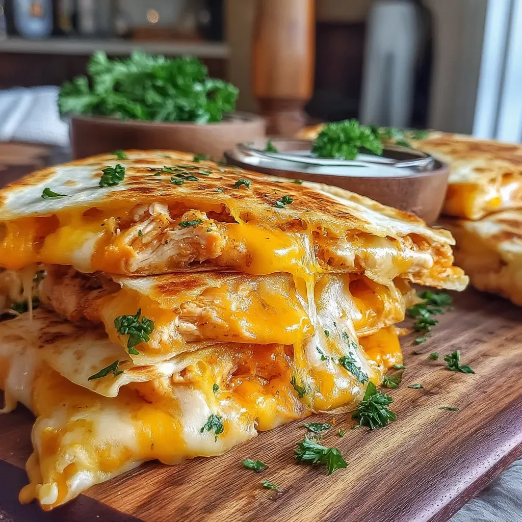 Cheesy Turkey & Cranberry Quesadillas