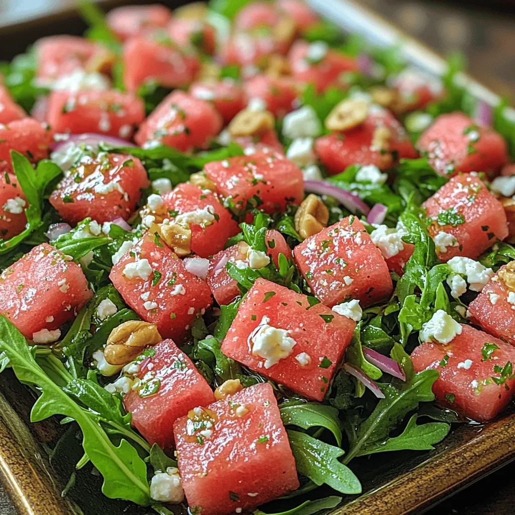 Refreshing Watermelon Arugula Delight: A Vibrant Summer Salad