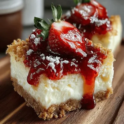 Silky Strawberry Delight Cheesecake Bars