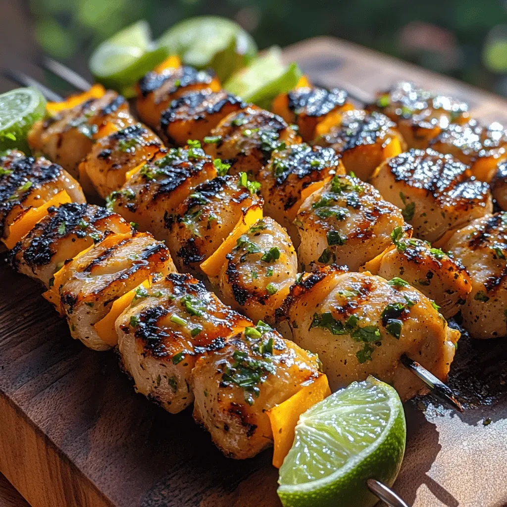 Tropical Bliss Coconut Lime Chicken Skewers Recipe