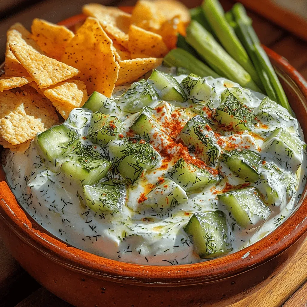 Refreshing Creamy Cucumber Dill Dip Recipe
