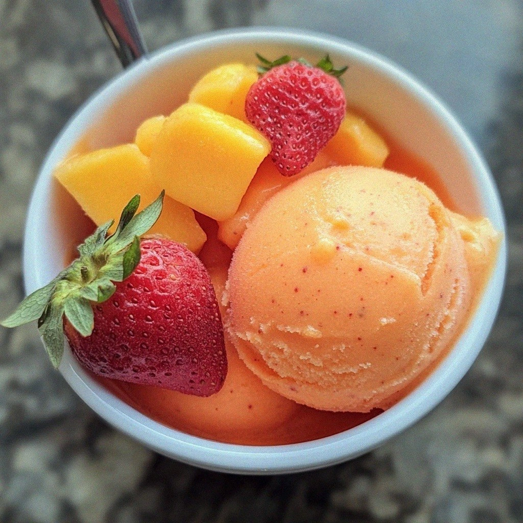 Mango Strawberry Sorbet